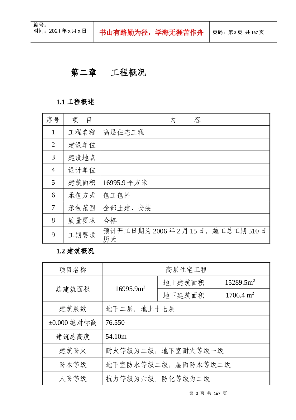 某高层住宅施工组织设计方案（DOC219页）_第3页