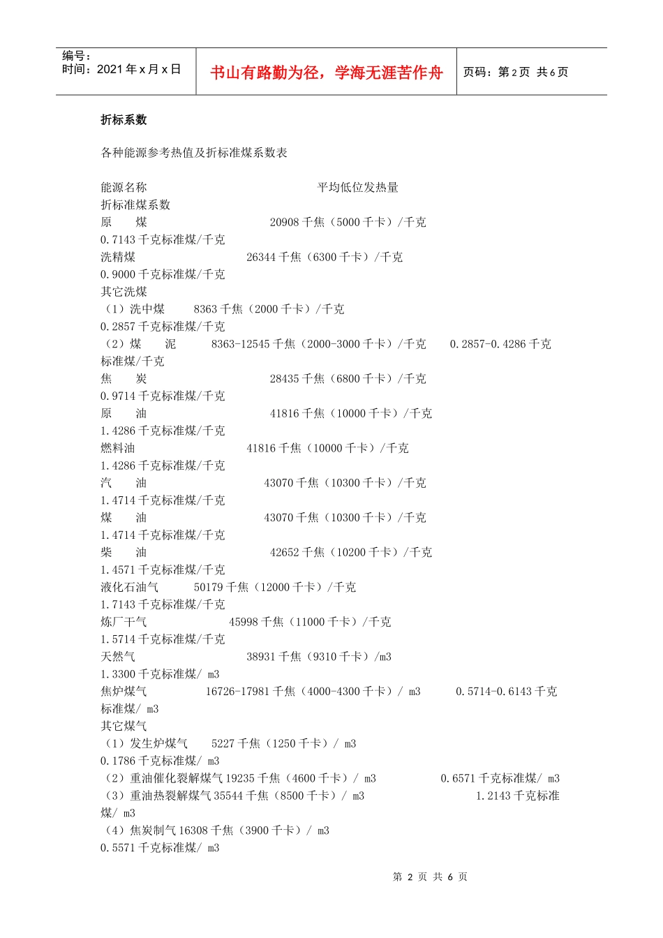 水、电、汽与标煤转化[1]_第2页