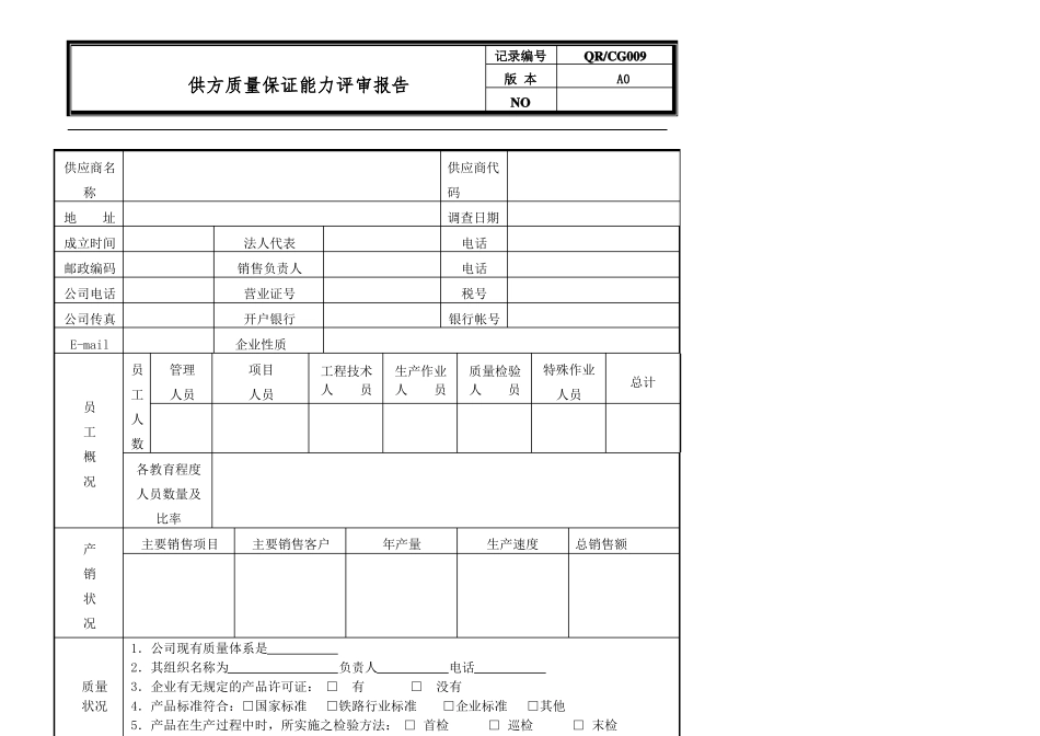 供应商现场审核检查表_第2页