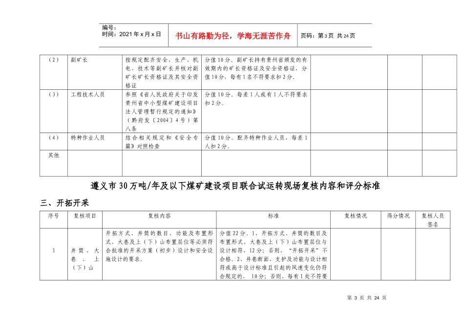 煤矿建设项目联合试运转现场复核标准_第3页