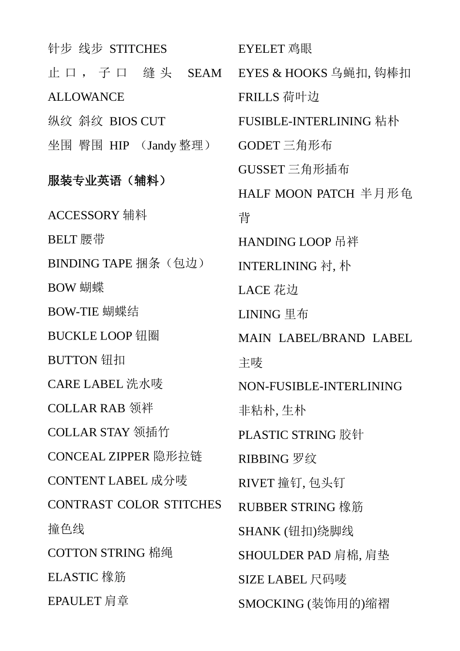 服装英语小词典24_第3页