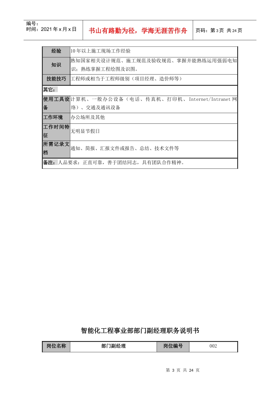 智能化工程事务部职务说明书1_第3页