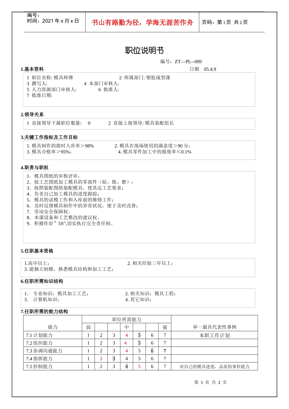 模具师傅职位说明_第1页
