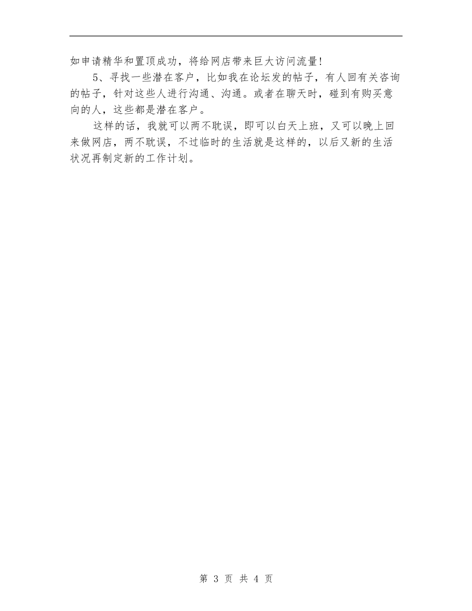 网店店主工作计划_第3页