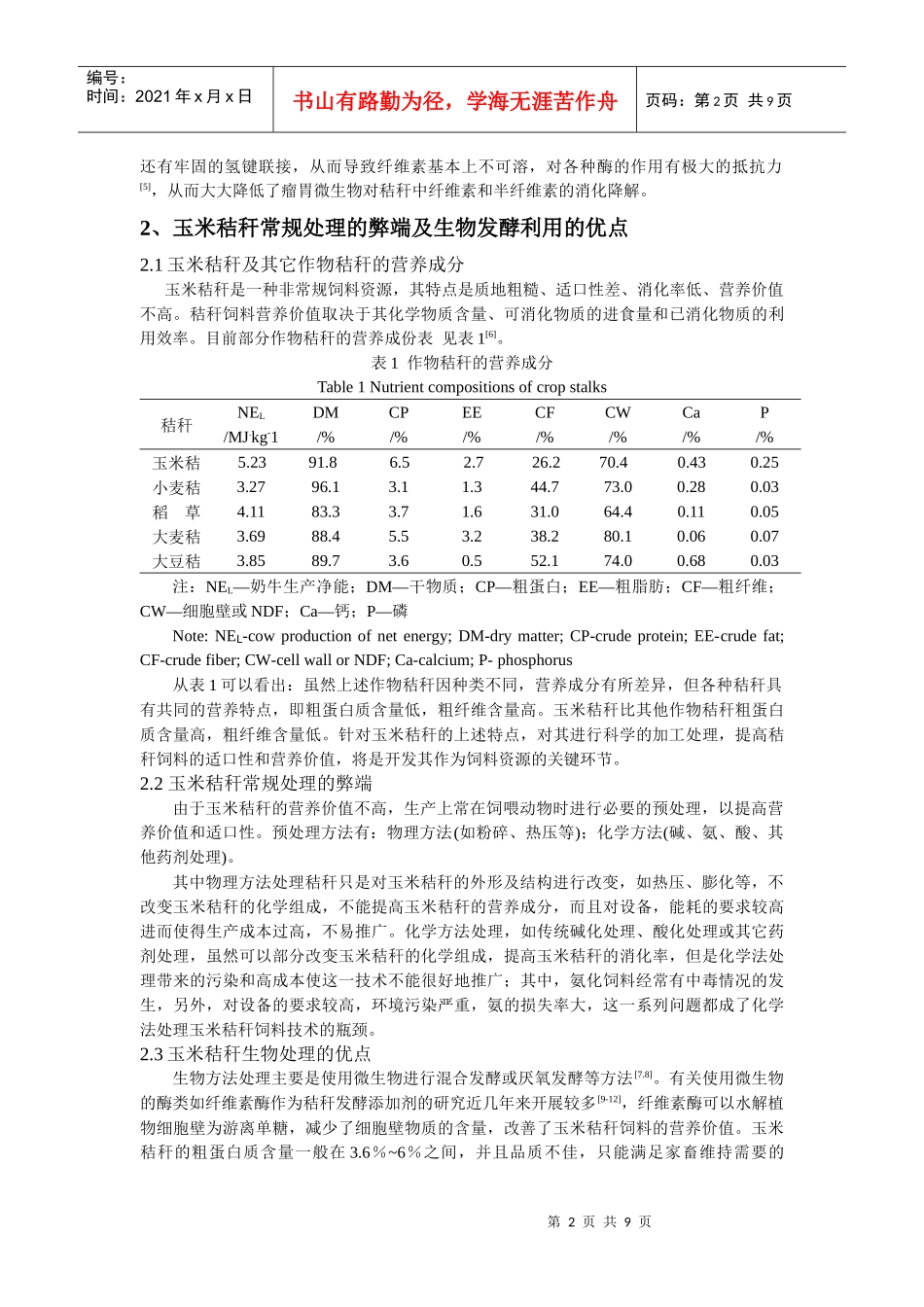 玉米秸秆生物发酵饲料的研究进展_第2页
