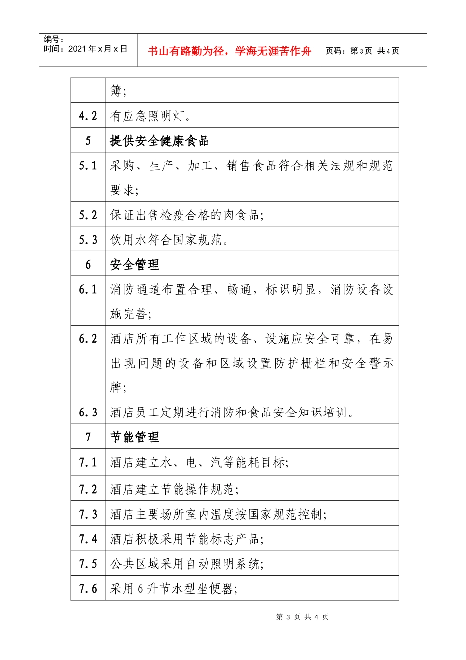 淮北市经济型酒店标准试行_第3页