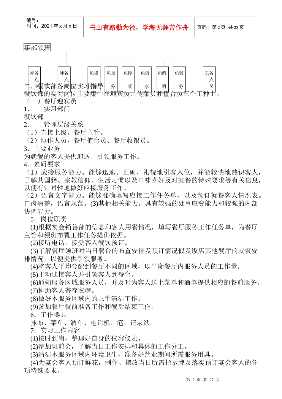 某酒店餐饮部各岗位实习指导_第2页
