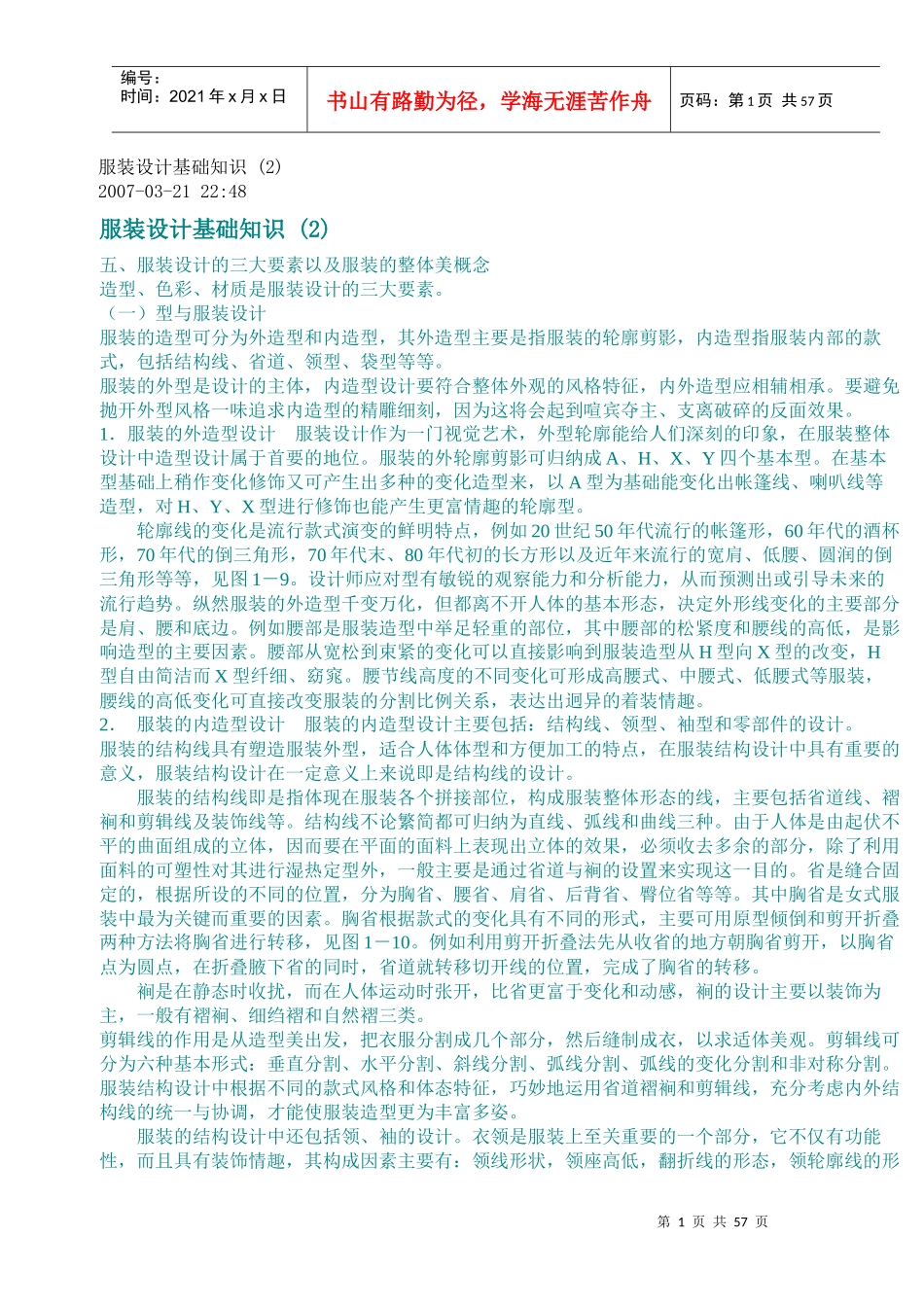 服装设计基础知识_第1页