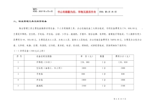 物业管理工具明细表
