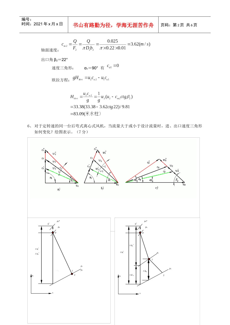 水力机械现代设计方法试题_第2页