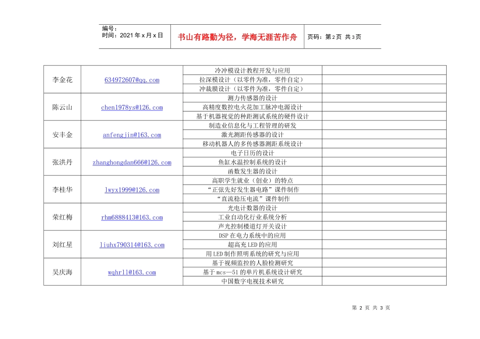 机电工程系07级毕业论文选题_第2页