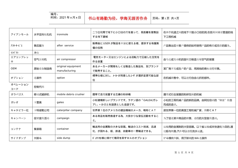 日中英机械日语(含词义解释)_第1页