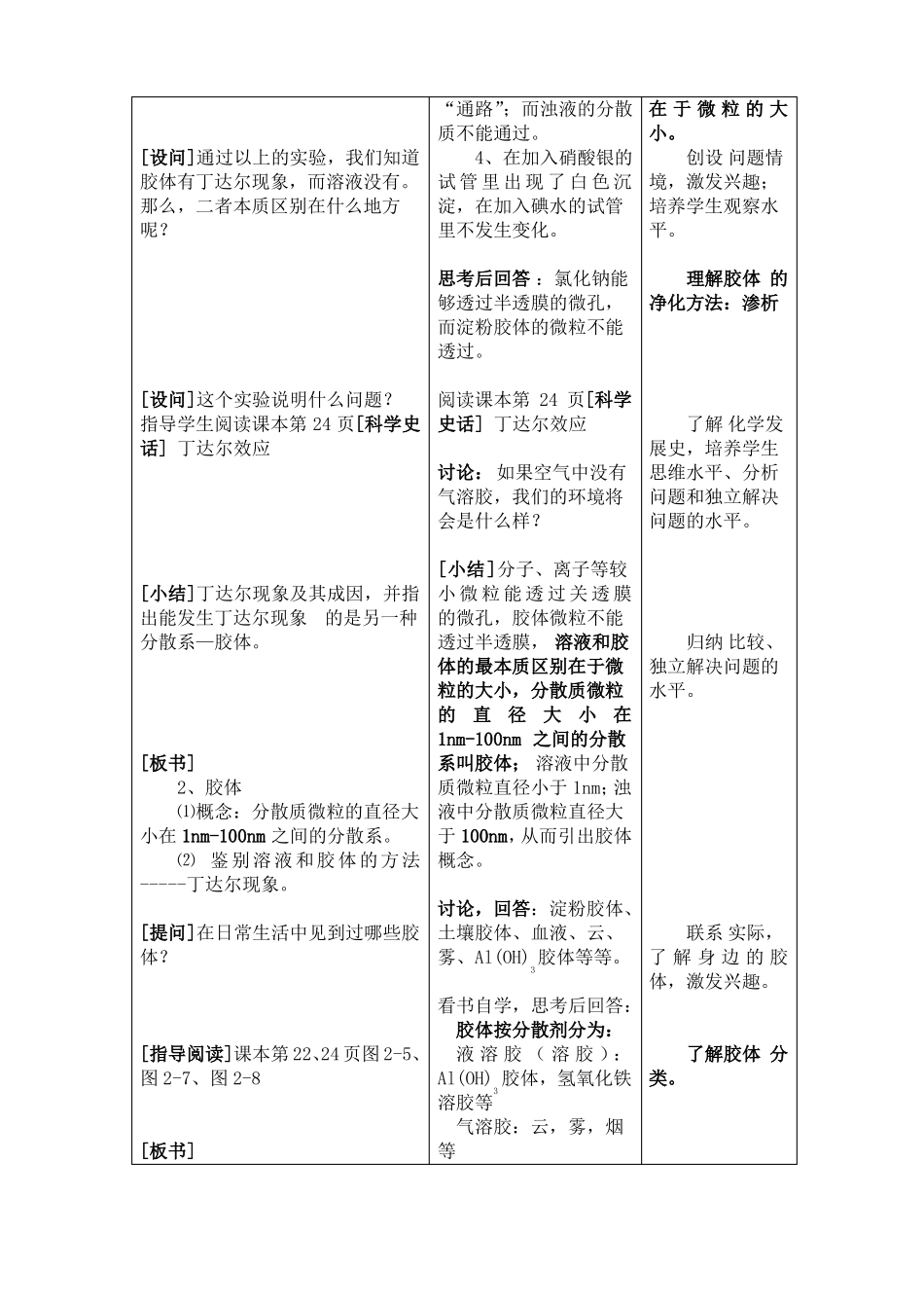 人教版化学必修1物质的分类教案_第3页