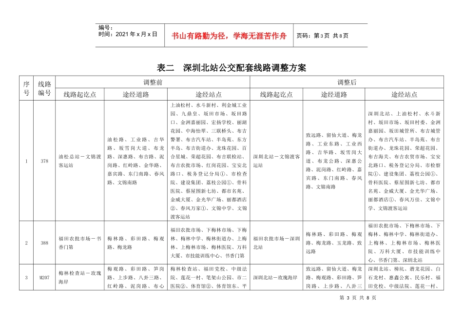 深圳北站接驳线路方案（征求意见稿）doc-深圳市交通运输_第3页
