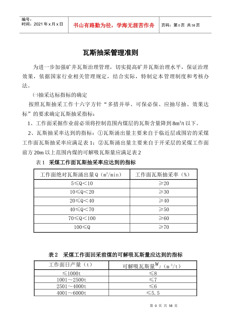 煤矿瓦斯抽采制度汇编_第3页