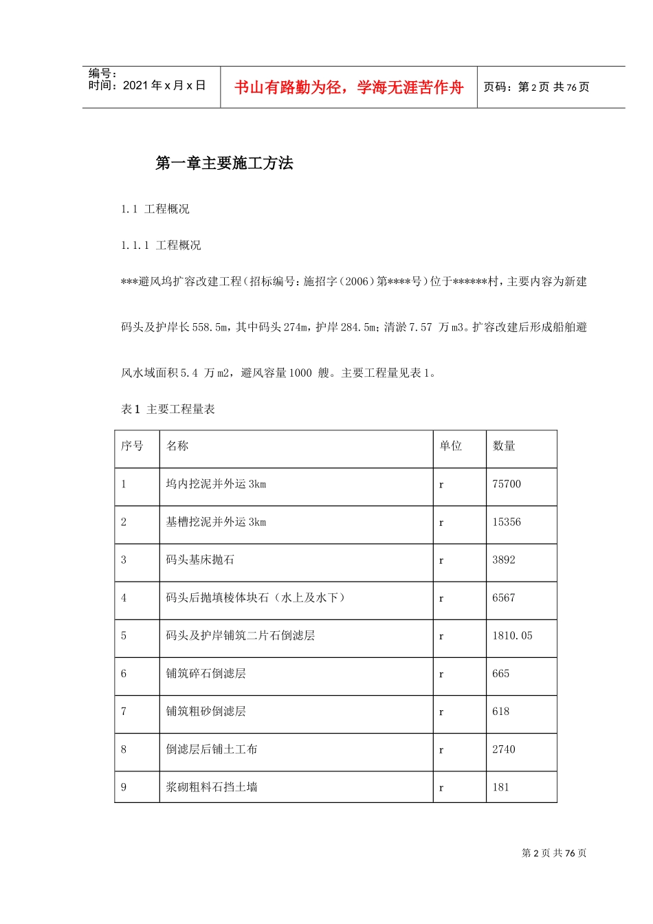 某避风坞扩容改建施工组织设计(DOC85页)_第2页