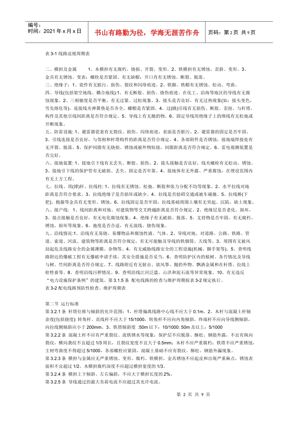架空配电线路及设备运行规程SD292_第2页