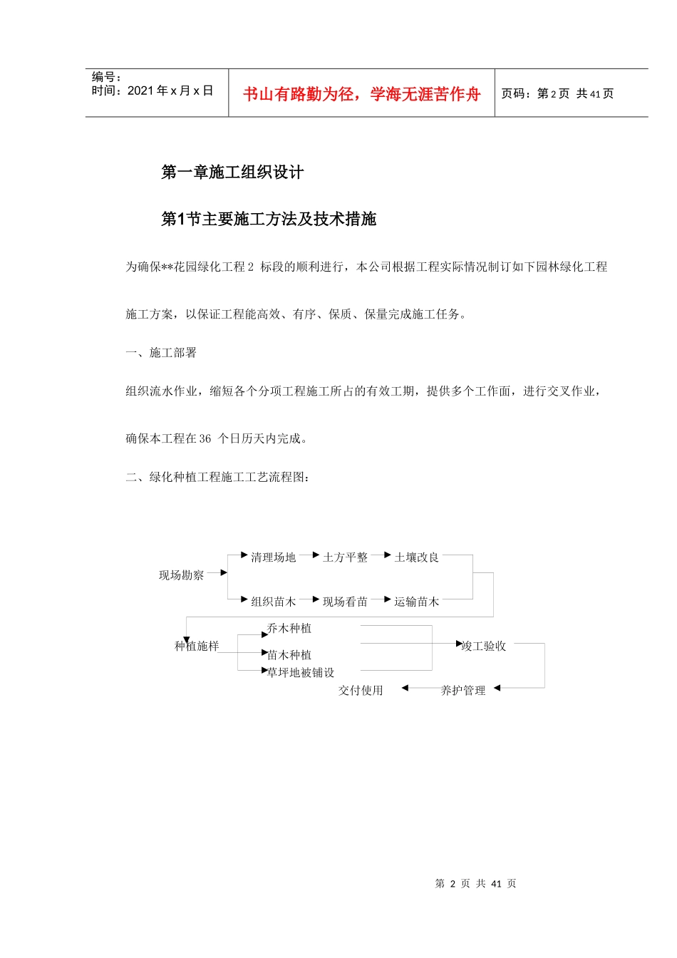 某花园绿化工程标段施工组织设计概述_第2页