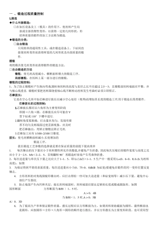 一-锻造过程质量控制