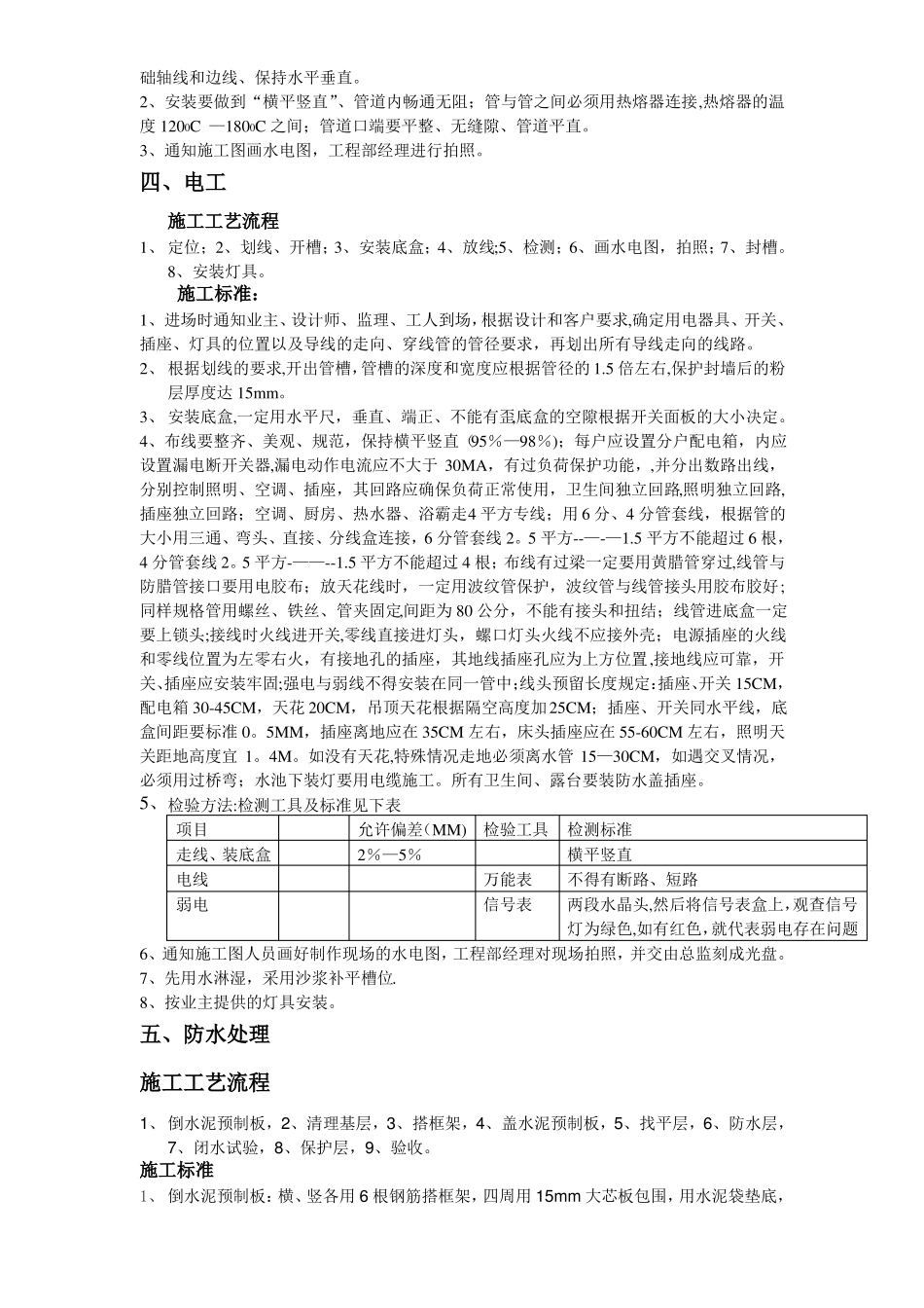 室内装修施工流程及工艺标准_第3页