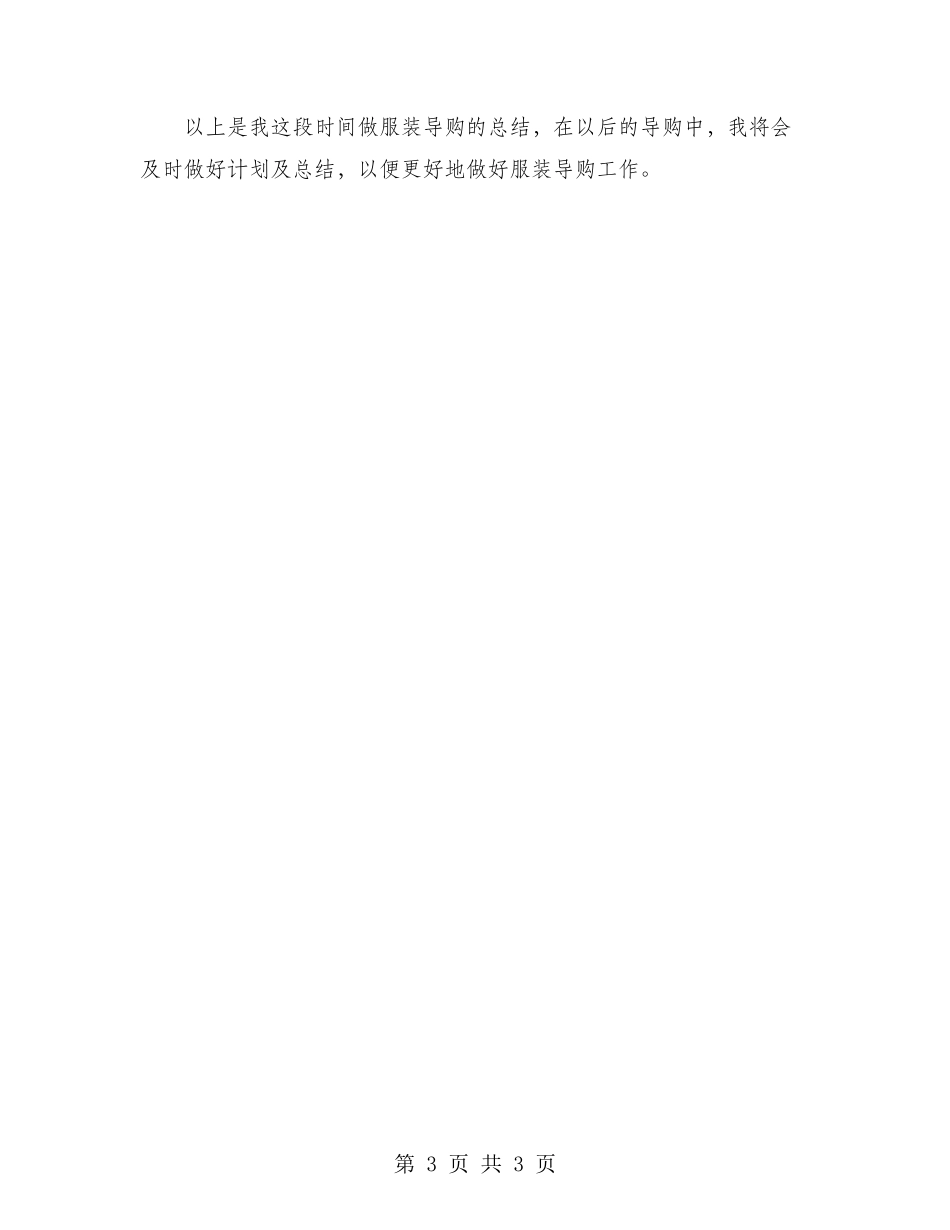 2024年服装导购员工作总结范文_第3页