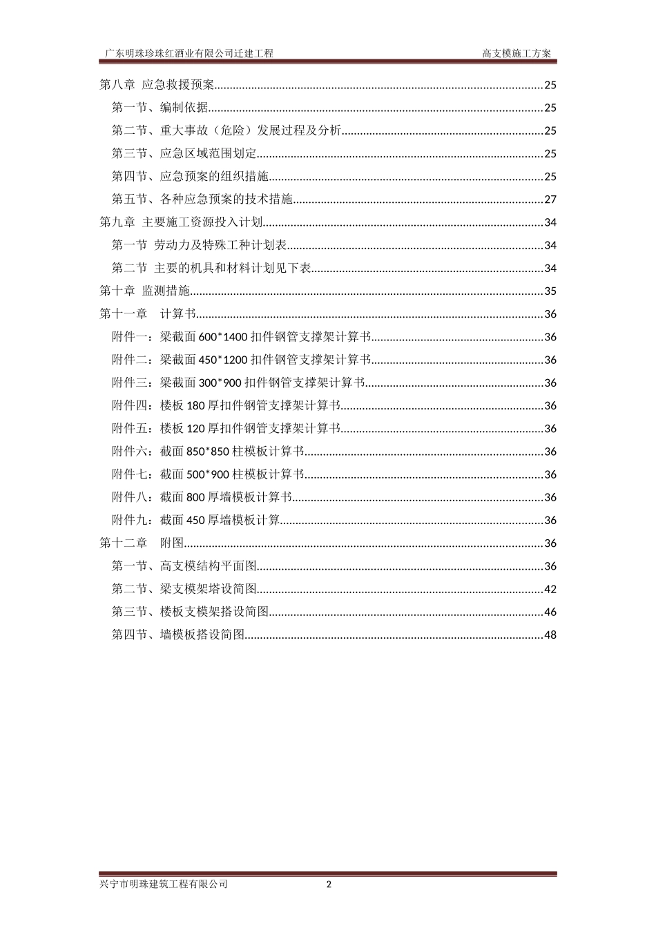 某酒业公司高支模架施工方案培训资料_第2页