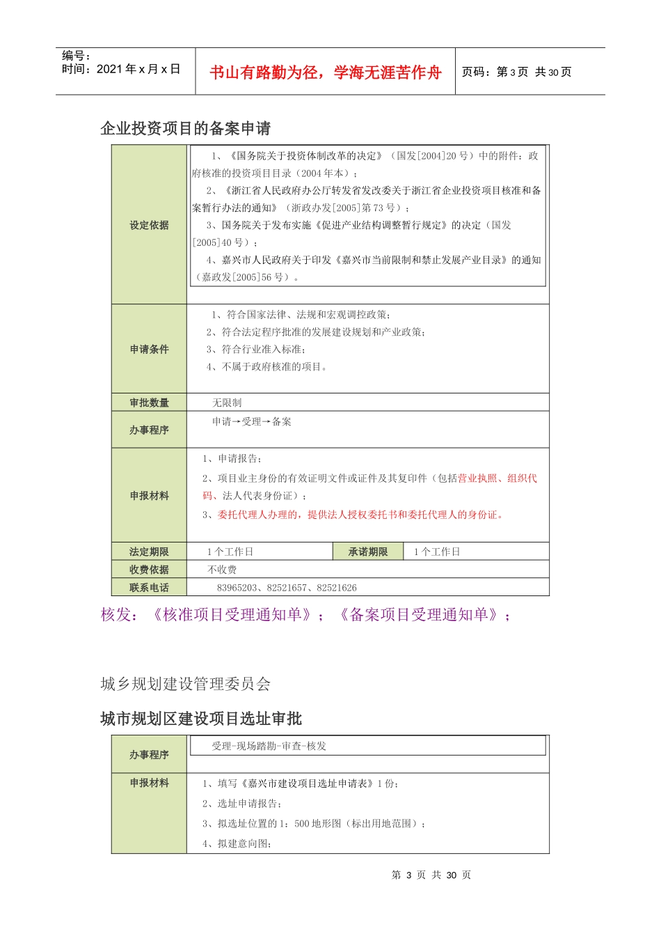 浙江省嘉兴市化工项目基本审批流程_第3页