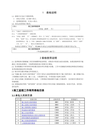 水利工程施工、监理工作常用表格(X年新规范)