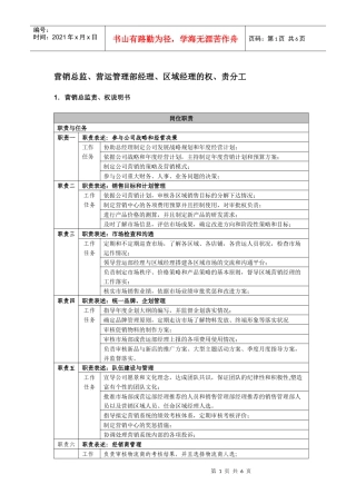 服装代理公司各岗位职能详细表
