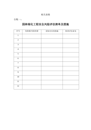 浙江省安全文明标准化工地12台账