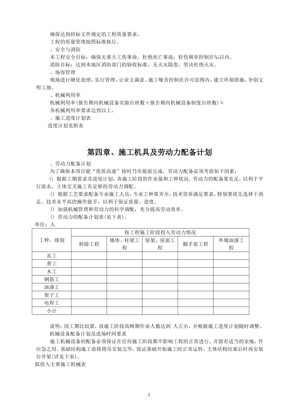 某住宅楼平改坡工程施工组织1(DOC19页)_第2页