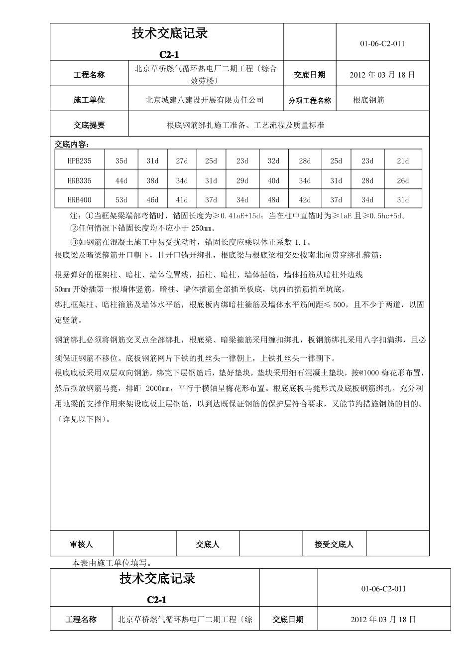 基础钢筋绑扎技术交底_第2页