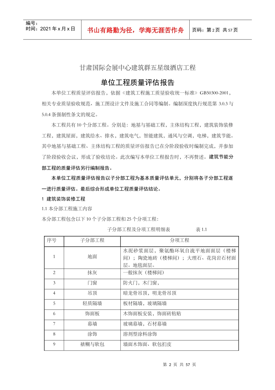 甘肃会展中心建筑群五星级酒店工程_第2页