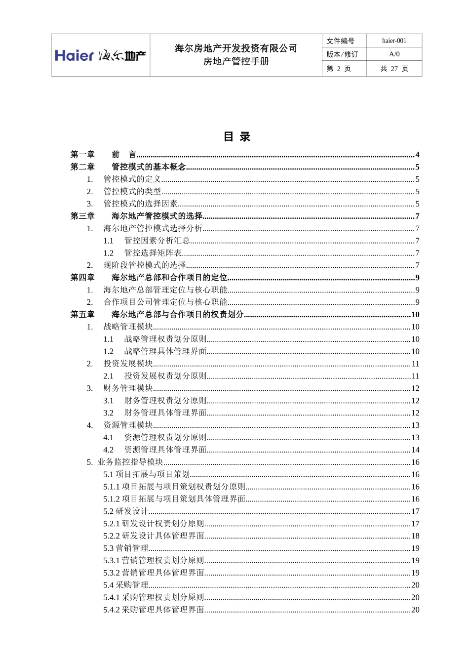 海尔地产管控手册_第2页