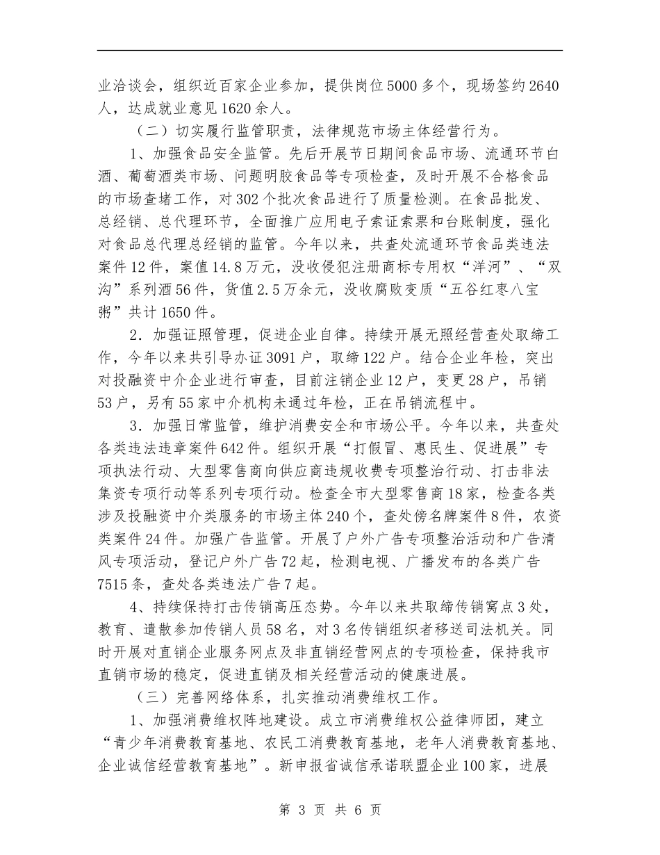 工商局党组工作总结_第3页