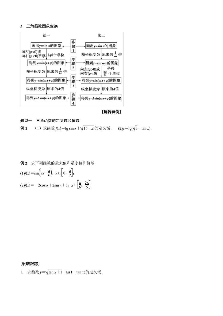 高中数学三角函数图像与性质_第2页