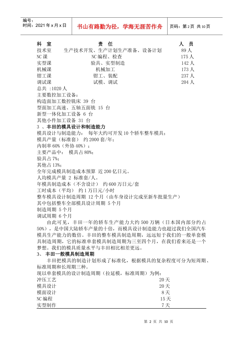 某汽车模具制造技术1(1)_第2页