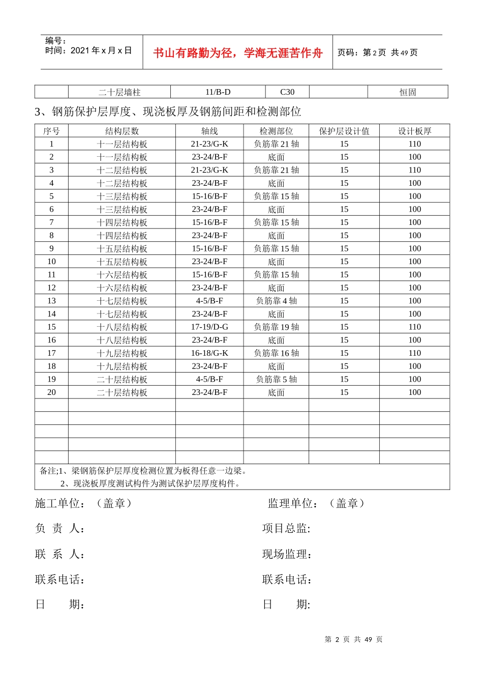 混凝土主体结构工程实体现场检测方案54楼_第2页