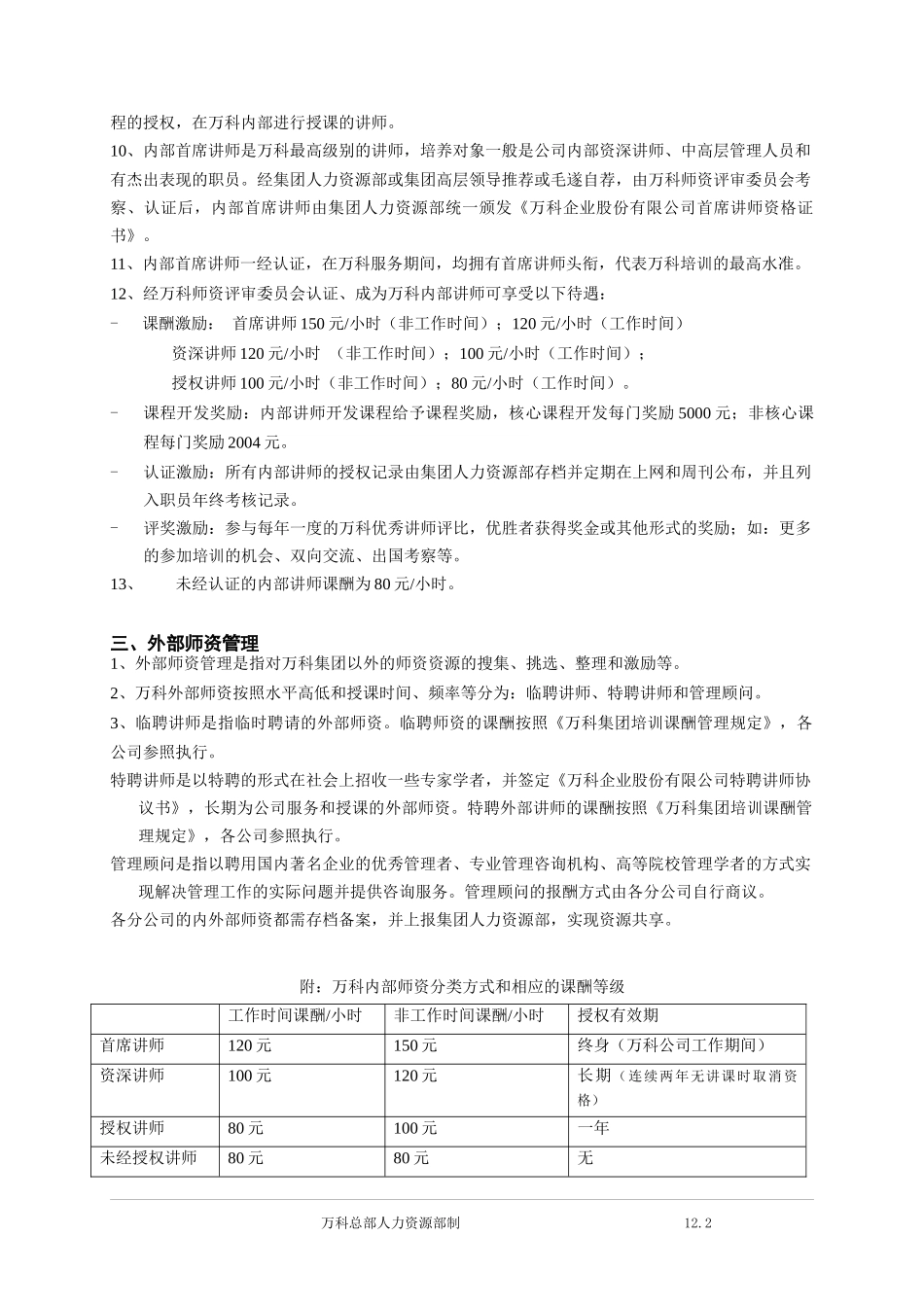 某地产培训师资管理规定_第2页