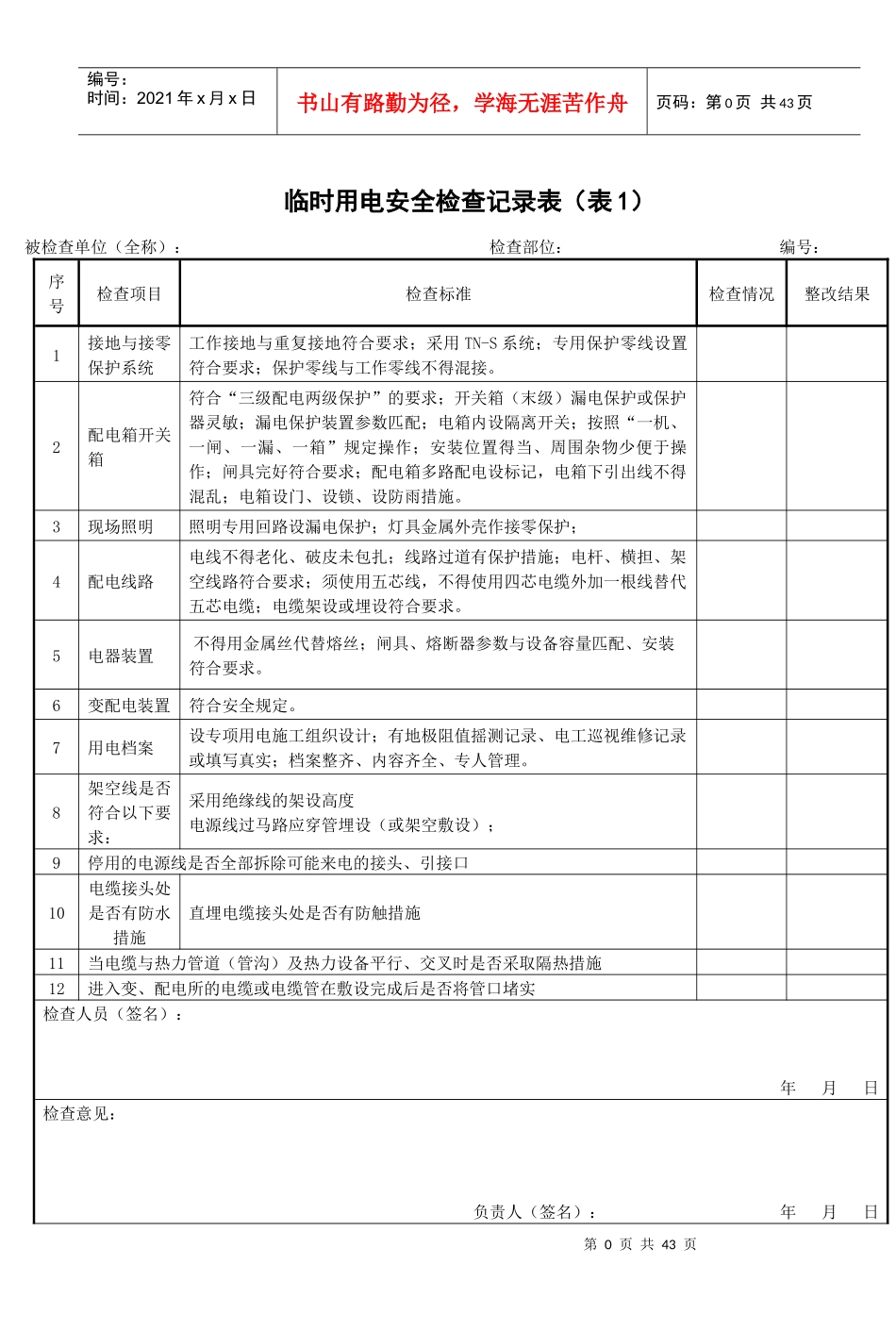 热动力站施工建设安全检查表汇总_第3页