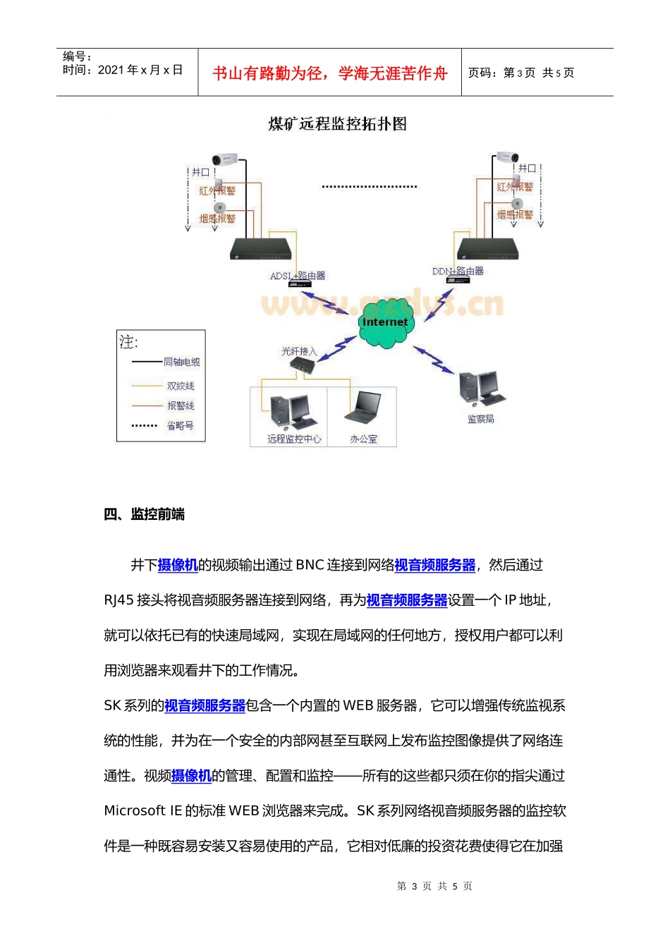 煤矿视频监控项目方案doc-煤矿视频监控项目方案_第3页