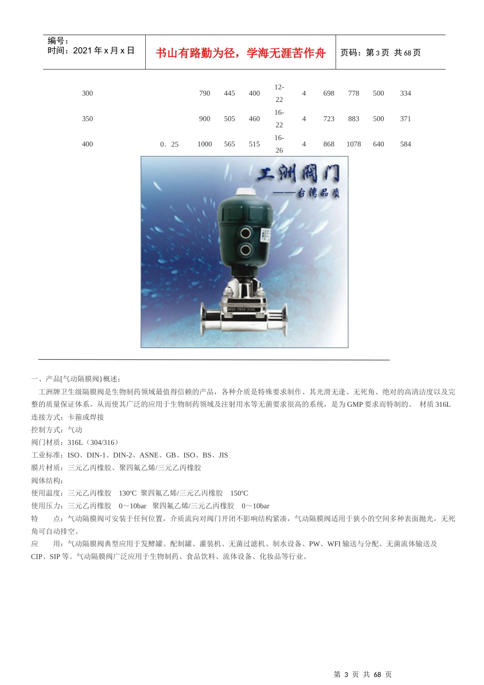 氟塑料隔膜阀_第3页