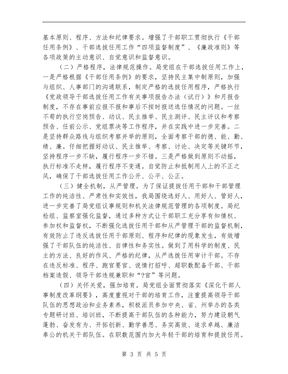 2024年干部选拨任用自查工作报告_第3页