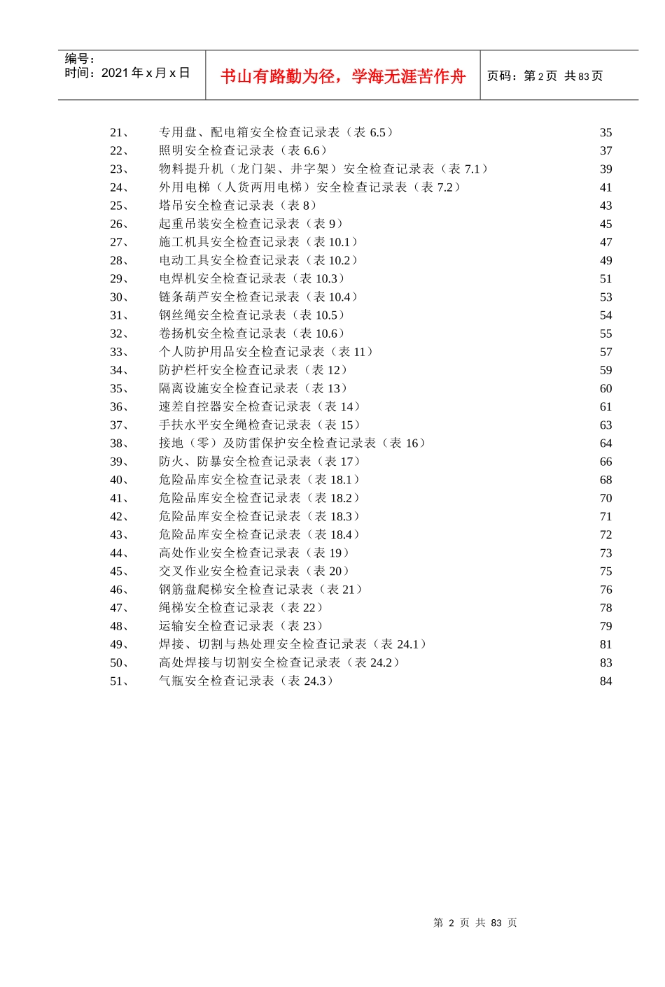 燃气联合循环电厂工程安全检查表_第3页