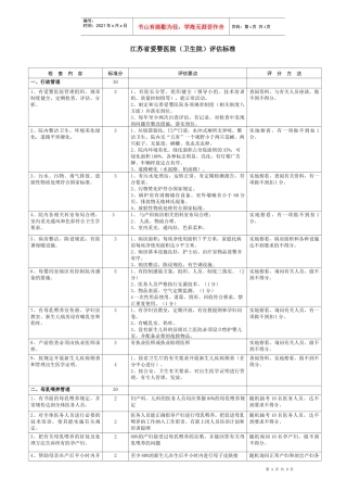 江苏省爱婴医院（卫生院）评估标准