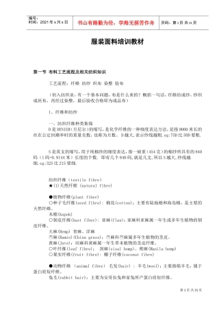 服装面料培训课件