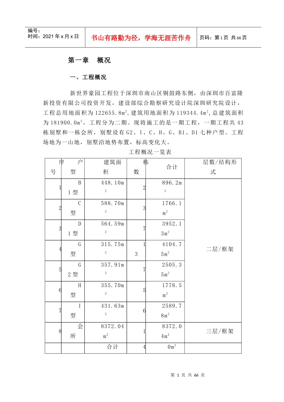 某豪园一期工程施工组织设计_第1页