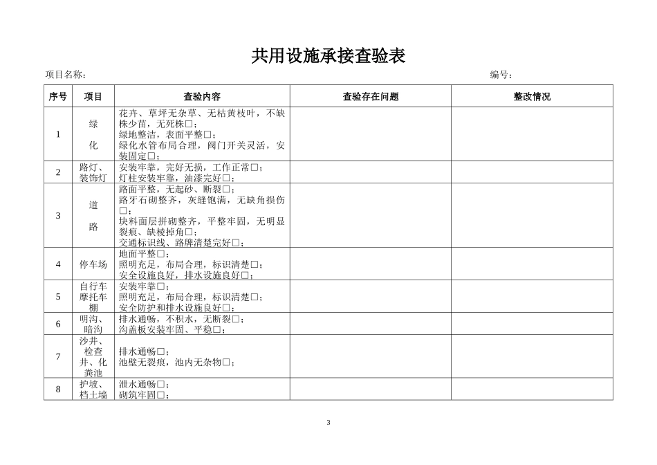 柳州市物业承接查验推荐文本_第3页