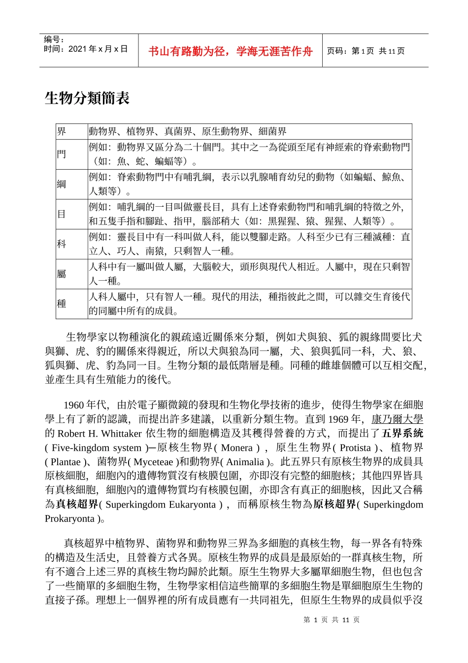 生物分类简表_第1页