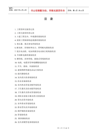 物业承接查验表格汇总